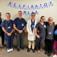 group of people celebrating Respiratory Care Week.
